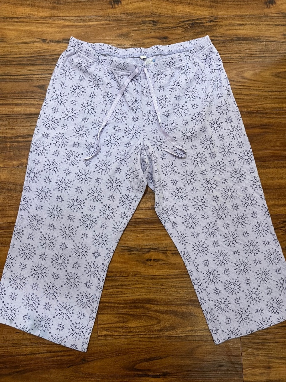 Croft & Barrow Pajama Lounge Pants Women’s XL Lavender Blue Floral Cotton Blend